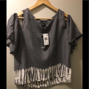 Buffalo - Cold Shoulder tie dye top.